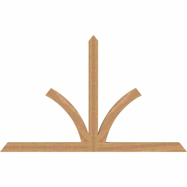 Ekena Millwork Richland Timber Gable Bracket, Western Red Cedar, 72"W x 45"H x 3 1/2"D x 3 1/2"F, 15/12 Pitch GBW072X45X0404RIC00SWR - main